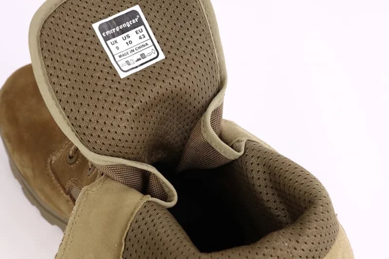 EM7216 “rattlesnake”8”High Top Desert Boots construction detail 4