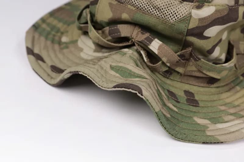 EM9768 "Rock lizard" Breathable Short Brim Tactical Boonie Hat construction detail 4