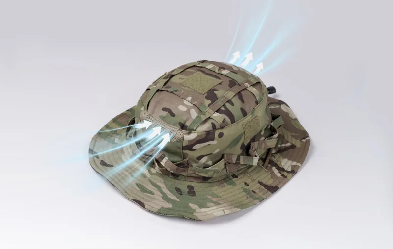 EM9768 "Rock lizard" Breathable Short Brim Tactical Boonie Hat construction detail 7