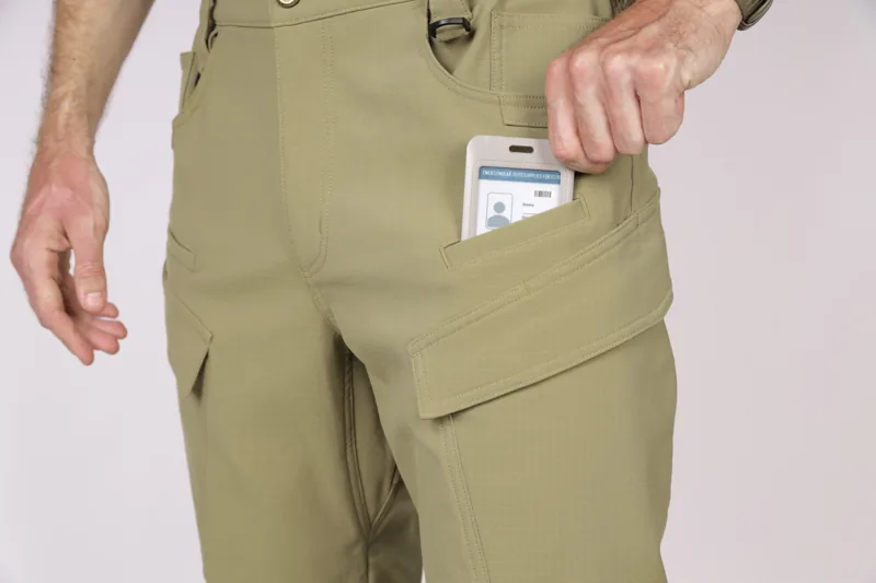 EMB9754 Antelope Tactical Softshell Pants construction detail 4