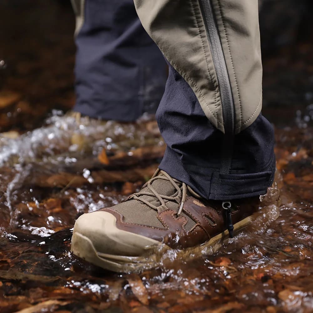 Walker tactical boots shown during outdoor movement