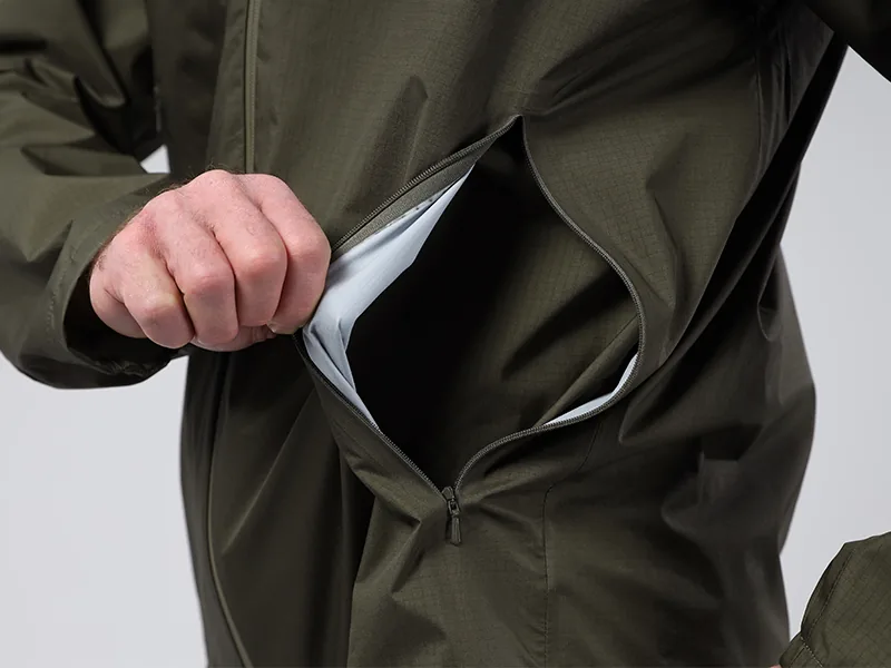 EMB9783 Agouti Ultra-Light Jacket construction detail 4